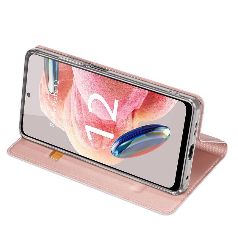 DUX knižkové puzdro na Xiaomi Redmi Note 12 4G - ružovozlaté