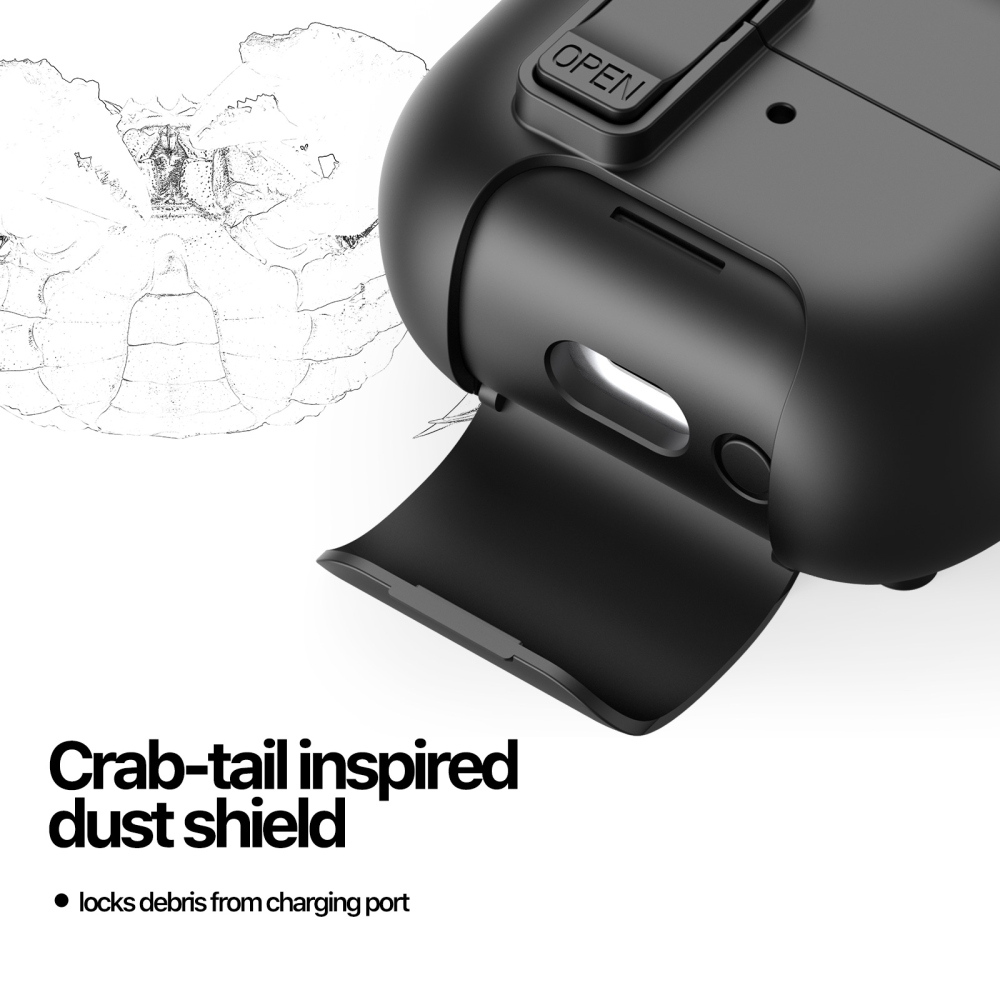 DUX odolný obal na Samsung Galaxy Buds3 FE/Buds3 Pro/Buds3 - čierny