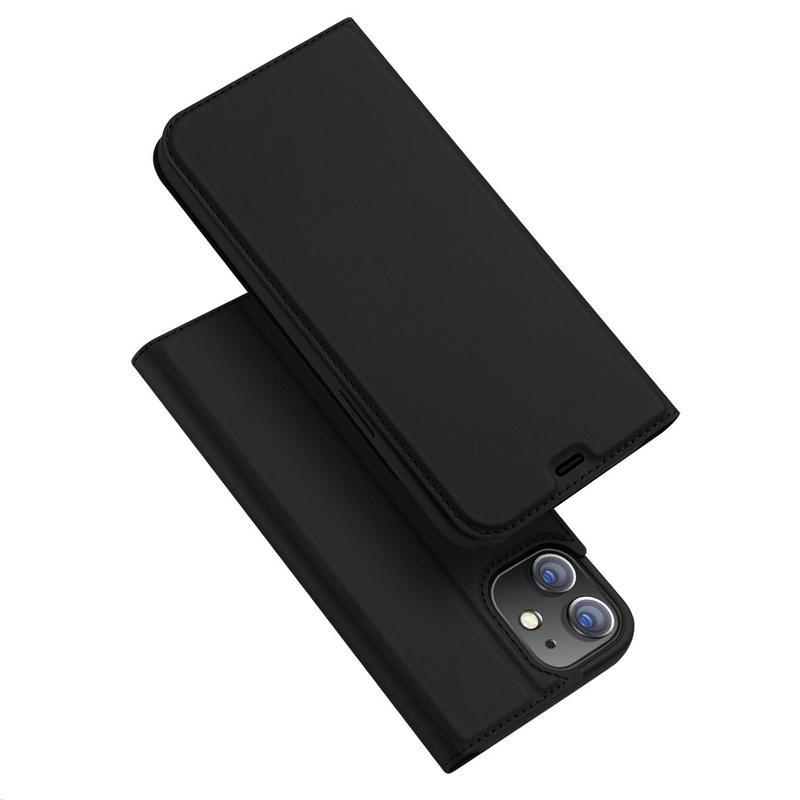 DUX PU kožené peněženkové puzdro na mobil iPhone 12 Pro 6,1 