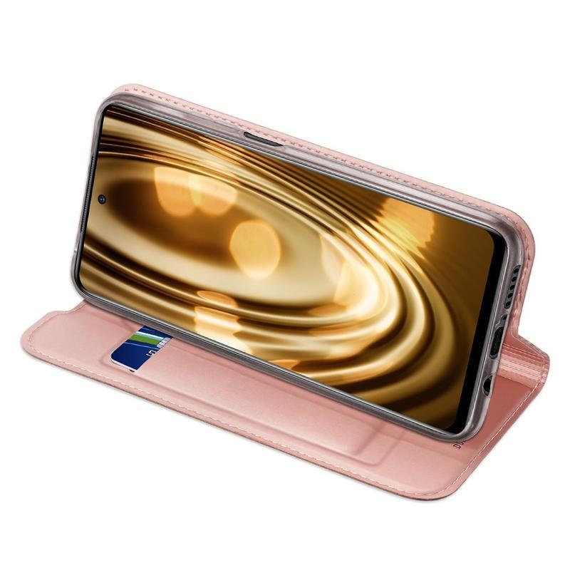 DUX PU kožené puzdro na mobil Xiaomi Mi 10T Lite 5G - růžovozlaté