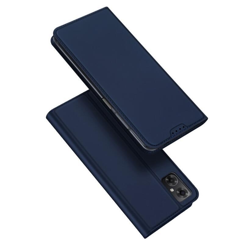 DUX PU kožené púzdro na mobil Xiaomi Poco M4 5G - tmavomodré