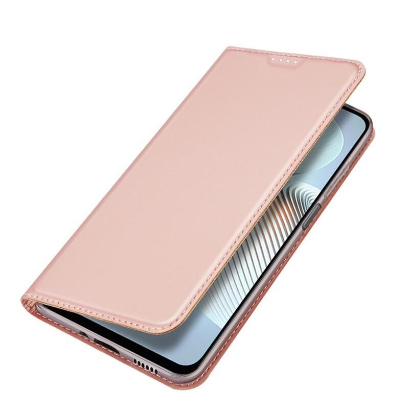 DUX PU kožené púzdro na mobil Xiaomi Poco M4 5G - ružovozlaté