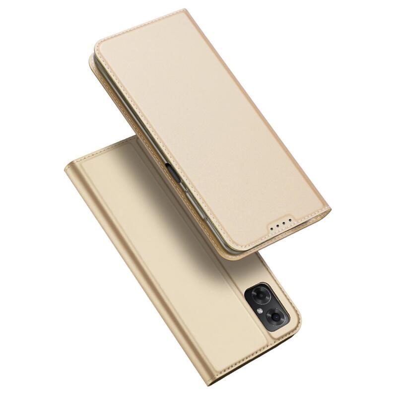 DUX PU kožené púzdro na mobil Xiaomi Poco M4 5G - zlaté