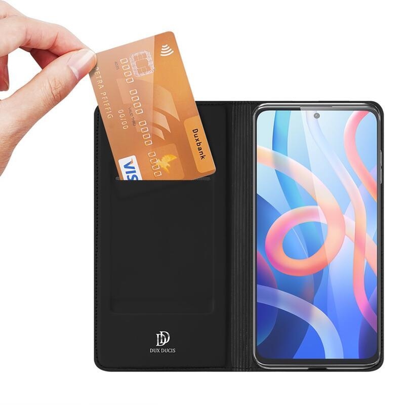 DUX PU kožené púzdro na mobil Xiaomi Poco M4 Pro 5G/Xiaomi Redmi Note 11S 5G - čierne