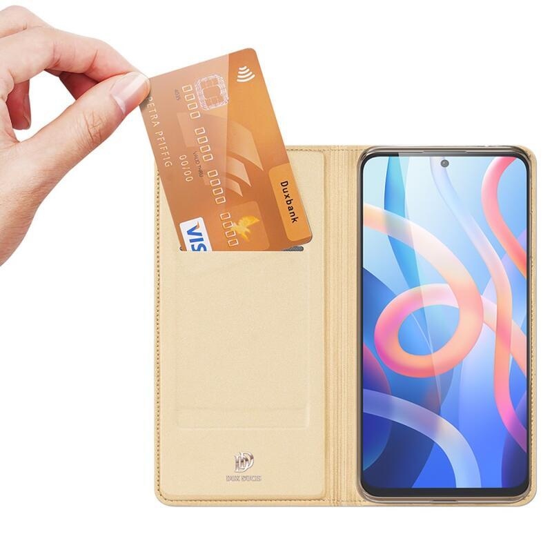 DUX PU kožené púzdro na mobil Xiaomi Poco M4 Pro 5G/Xiaomi Redmi Note 11S 5G - zlaté