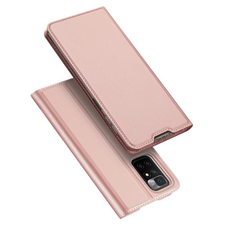 DUX PU kožené puzdro na mobil Xiaomi Redmi 10/Redmi 10 (2022) - ružové