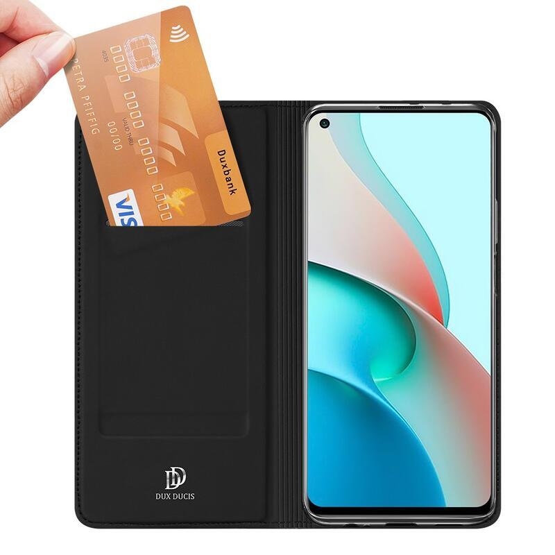 DUX PU kožené puzdro na mobil Xiaomi Redmi Note 9T 5G - čierne