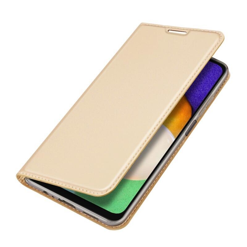 DUX PU kožené púzdro na mobilný telefón Samsung Galaxy A13 5G/Galaxy A04s (164.7 x 76.7 x 9.1 mm) - zlaté