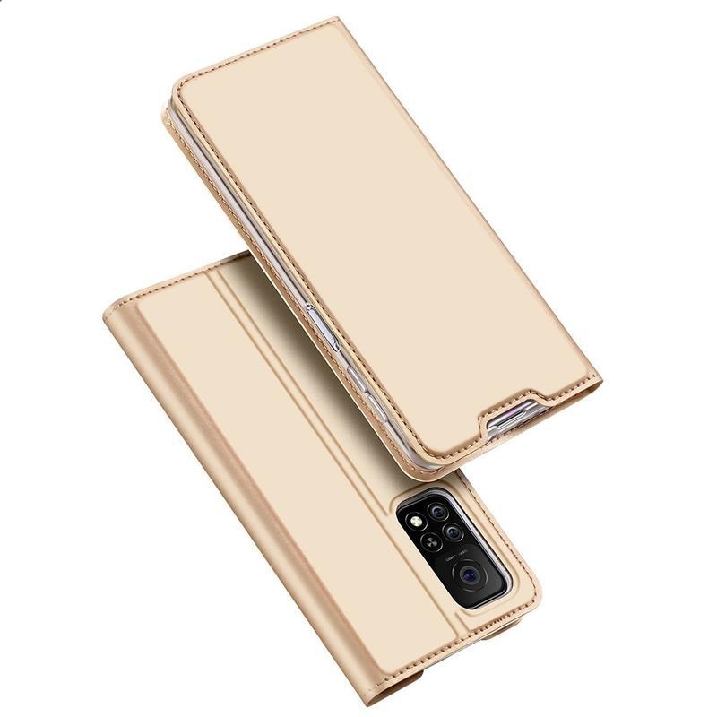 DUX PU kožené puzdro pre mobilný telefón Xiaomi Mi 10T 5G / Mi 10T Pro 5G - zlaté