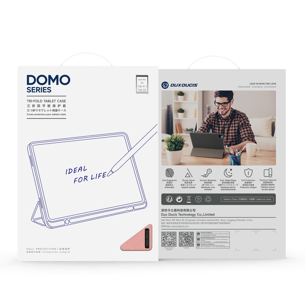 DUX zatváracie púzdro na tablet Samsung Galaxy Tab A11/Tab A9 - ružové