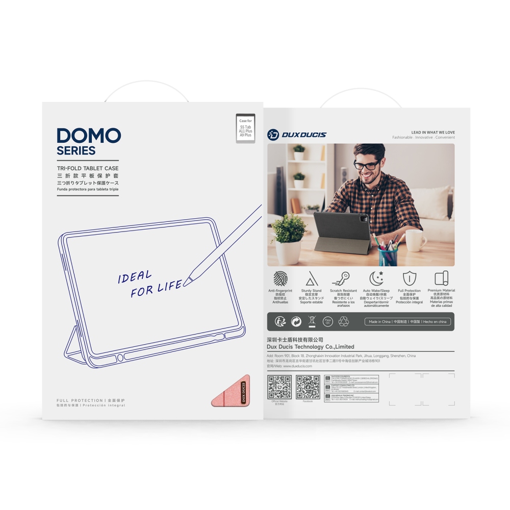 DUX zatváracie púzdro na tablet Samsung Galaxy Tab A11+/Tab A9+ - ružové