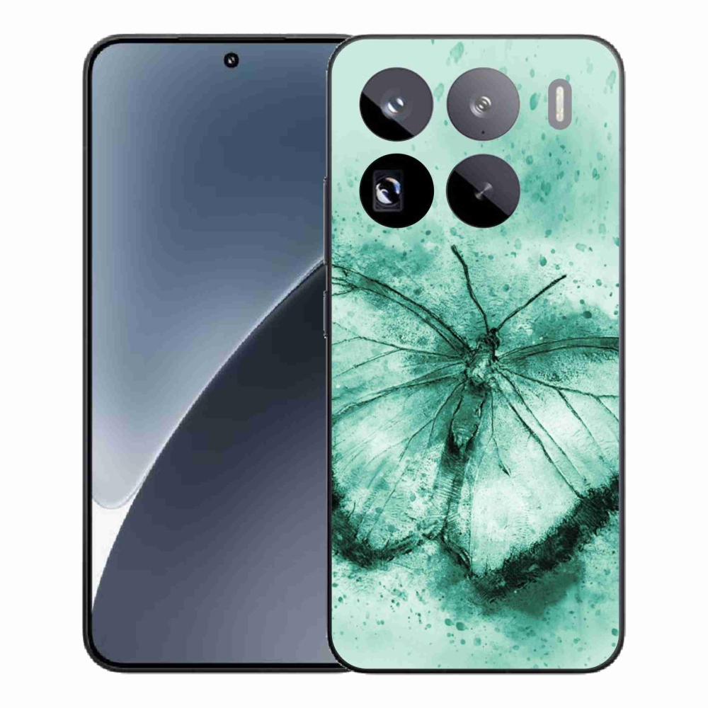 Gélový kryt mmCase na Xiaomi 15 Pro - zelený motýľ