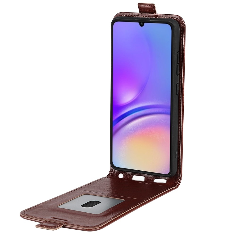 Vertical flipové púzdro na Samsung Galaxy A07 4G - hnedé