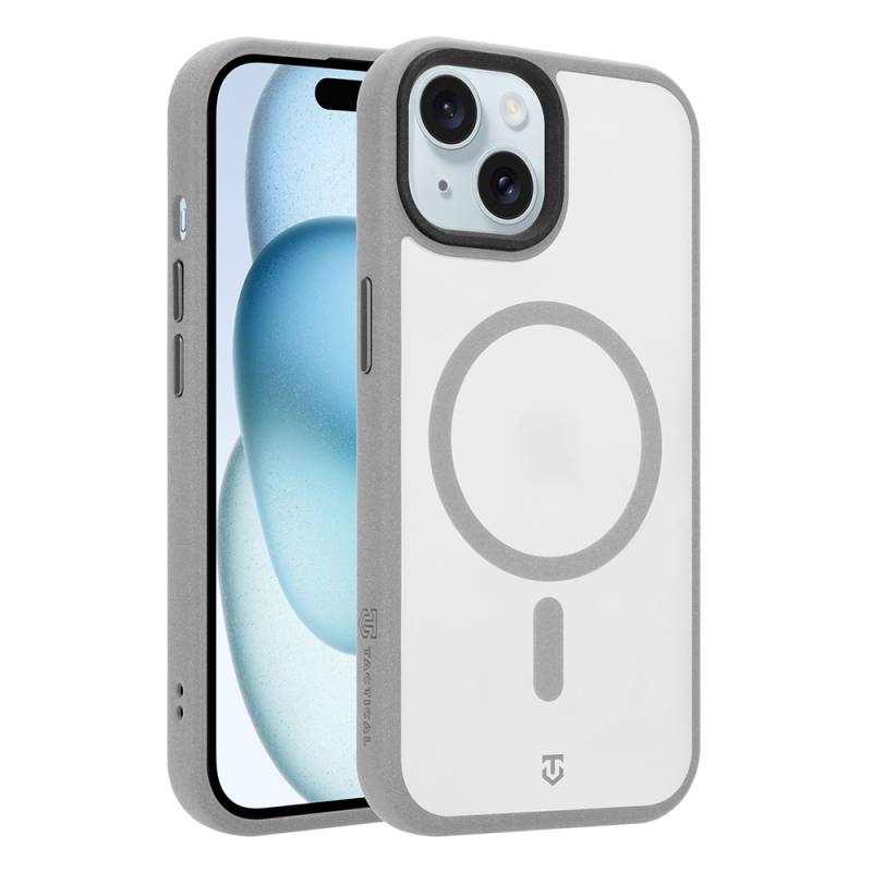 Tactical MagForce Hypersand puzdro pre Apple iPhone 15, svetlošedé