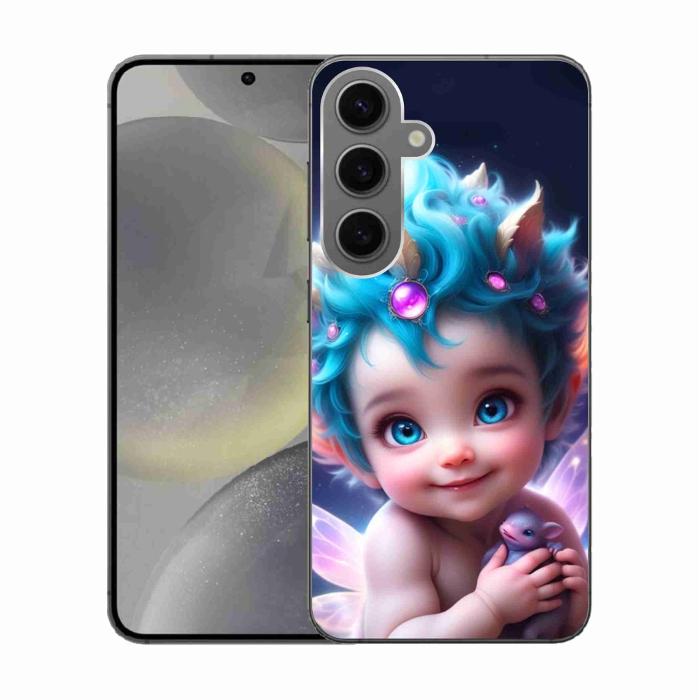 Gélový kryt mmCase na Samsung Galaxy S24 - dieťa s motýlími krídlami