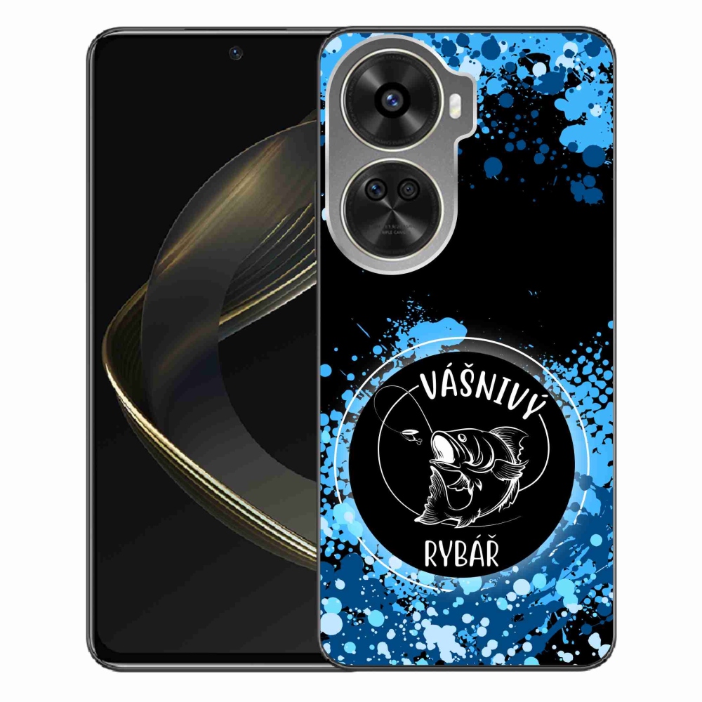 Gélový kryt mmCase na Huawei Nova 12 SE - vášnivý rybár čierne pozadie