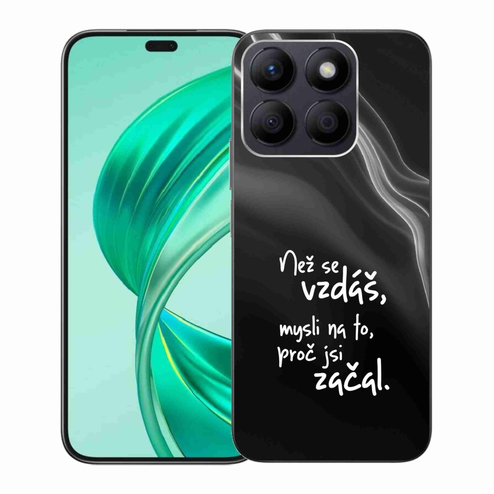 Gélový kryt mmCase na Honor X8b - citát 2 čierne pozadie