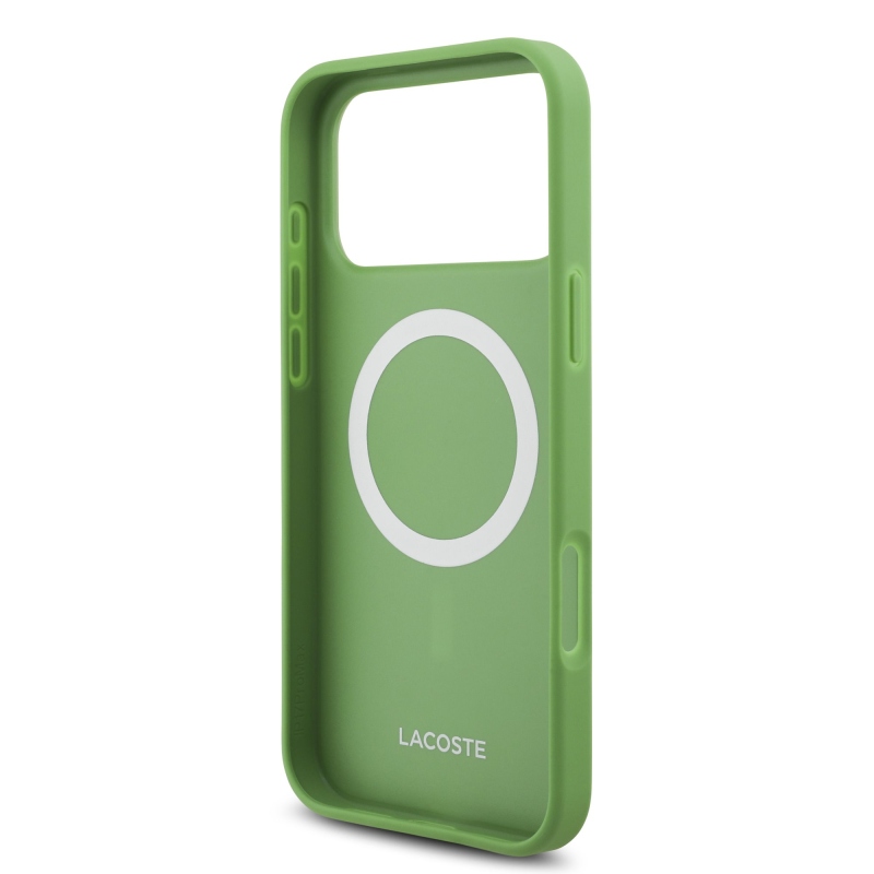 Lacoste Iconic Petit Pique MagSafe zadný kryt + peňaženka pre iPhone 17 Pro Max Green