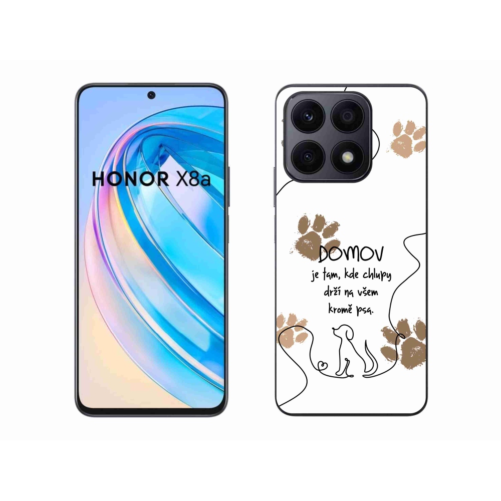 Gélový kryt mmCase na Honor X8a - psí motív biele pozadie