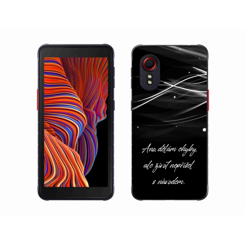 Gélový kryt mmCase na Samsung Galaxy Xcover 5 - citát čierne pozadie