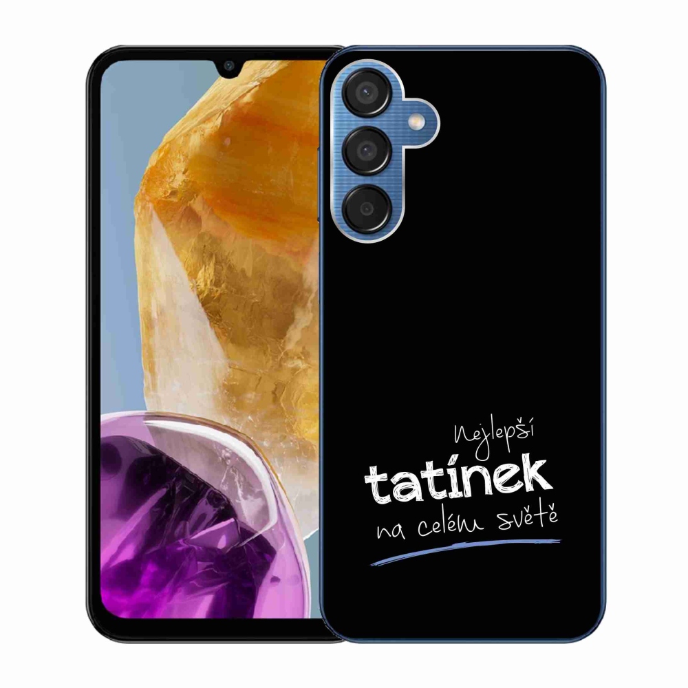 Gélový kryt mmCase na Samsung Galaxy M15 5G - najlepší otecko 4 čierne pozadie