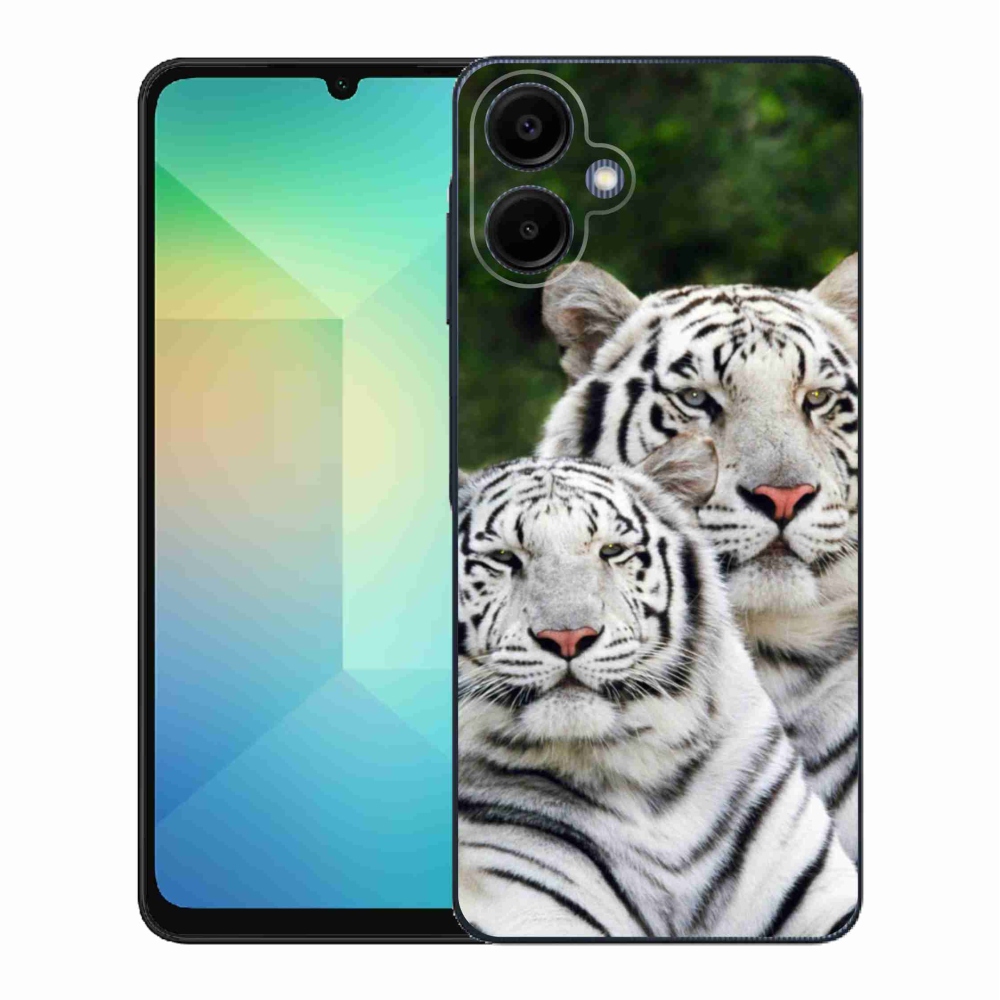 Gélový kryt mmCase na Samsung Galaxy A06 4G - bieli tigre
