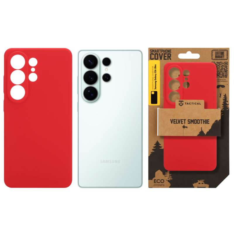 Taktický zamatový kryt Smoothie pre Samsung Galaxy S26 Ultra Chilli