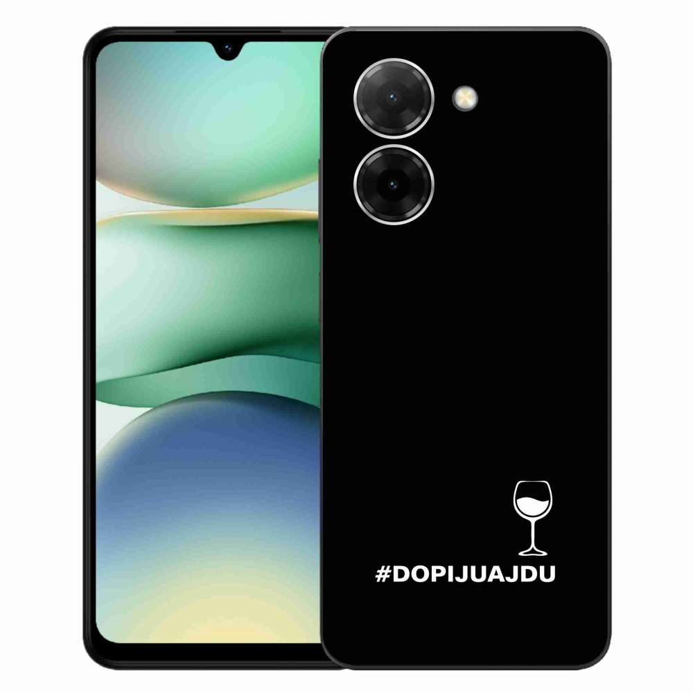 Gélový kryt mmCase na Xiaomi Redmi A5 (173.45x79.35x8.45mm) - vínny motív čierne pozadie