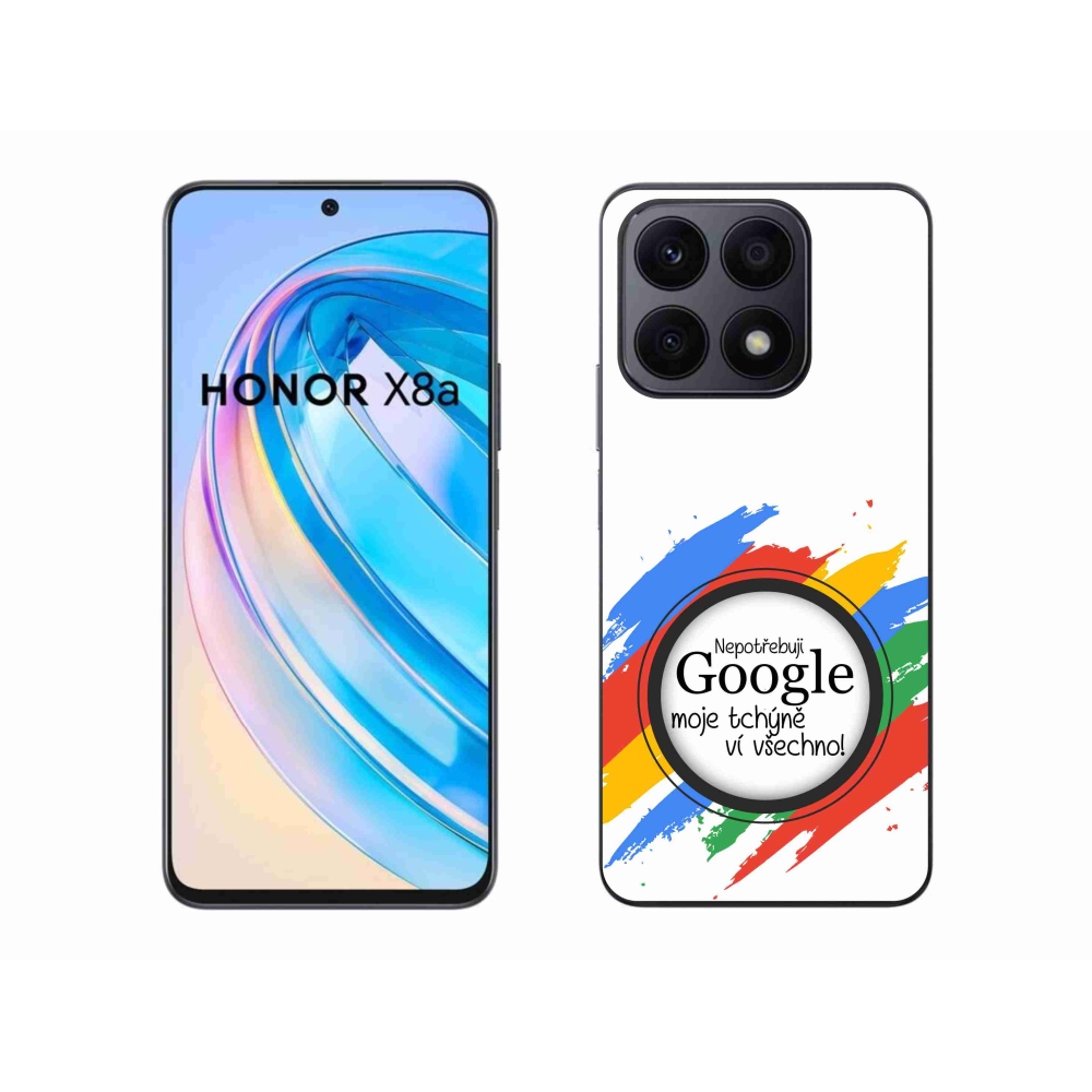 Gélový kryt mmCase na Honor X8a - svokra vie všetko biele pozadie
