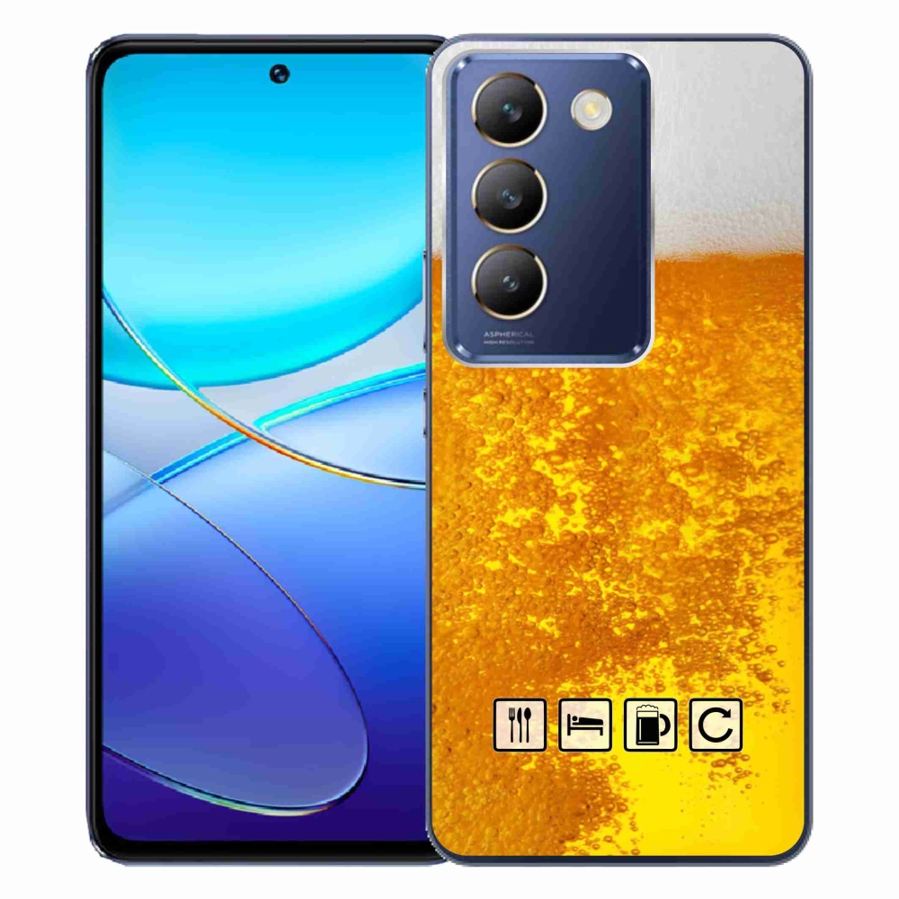 Gélový kryt mmCase na Vivo V40 SE 4G/5G - pivný motív 3