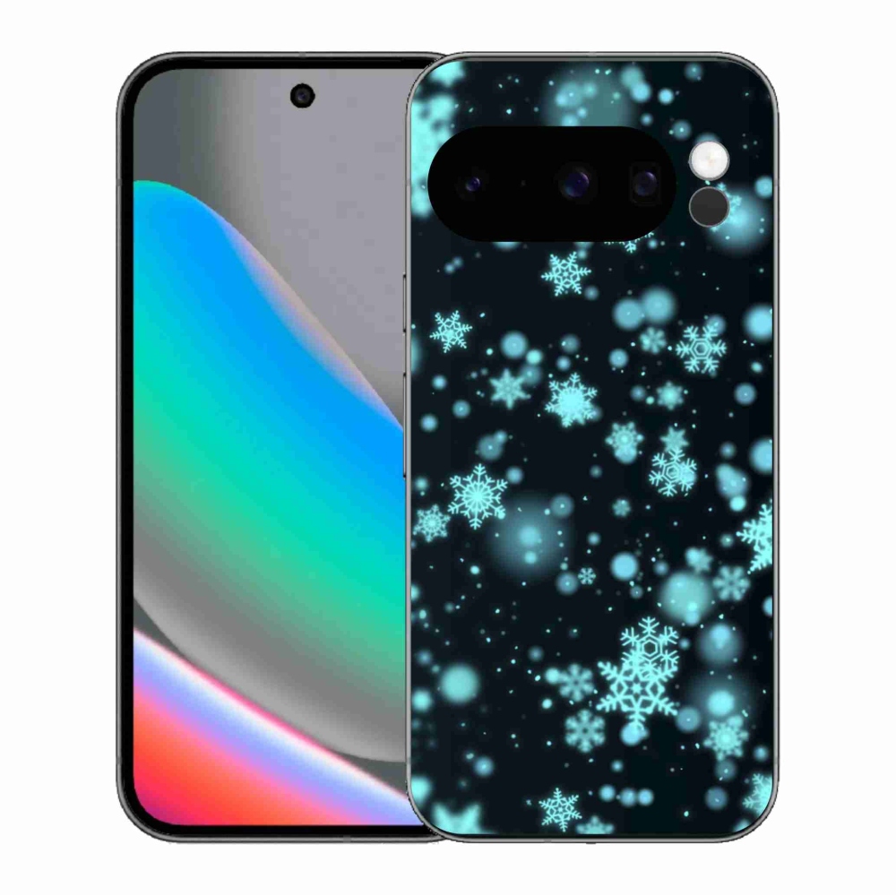 Gélový kryt mmCase na Google Pixel 10 Pro - snehové vločky 1