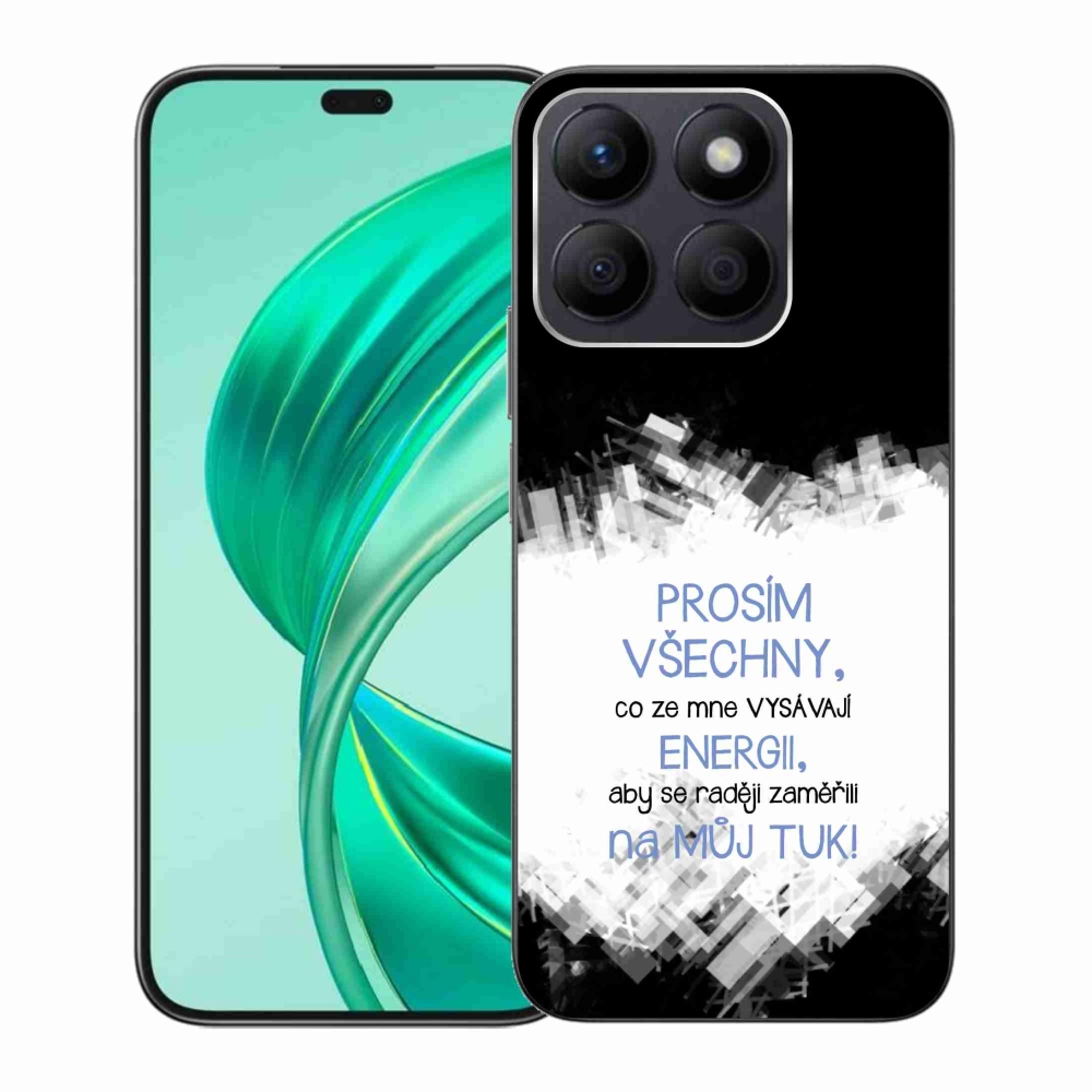 Gélový kryt mmCase na Honor X8b - vtipný text 1 modrý