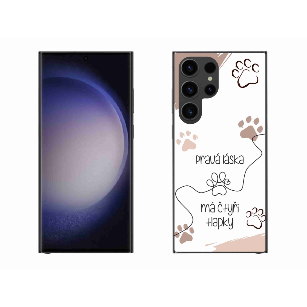 Gélový kryt mmCase na Samsung Galaxy S23 Ultra 5G - psí motív 1 biele pozadie
