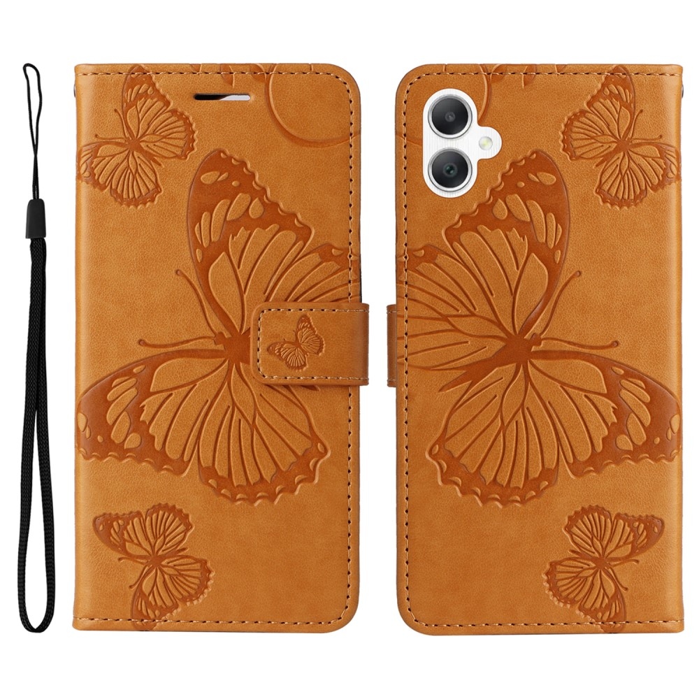 Big Butterfly knižkové púzdro na Samsung Galaxy A06 4G - žlté