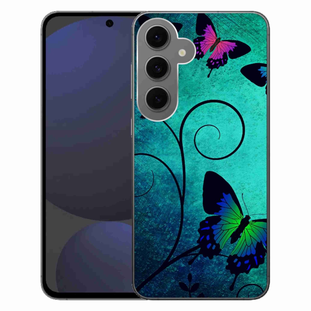 Gélový kryt mmCase na Samsung Galaxy S24 FE - farební motýle