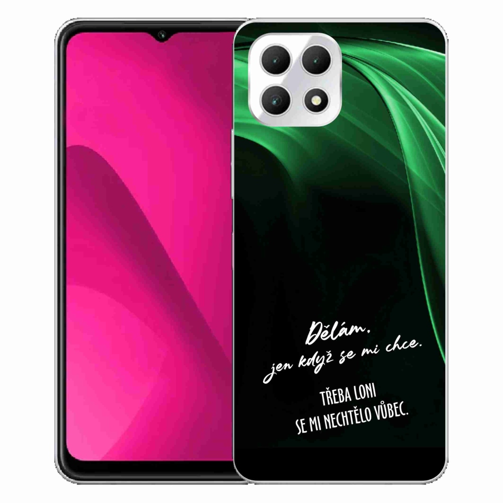Gélový kryt mmCase na T-Mobile T Phone 2 - vtipný text 12 čierne pozadie