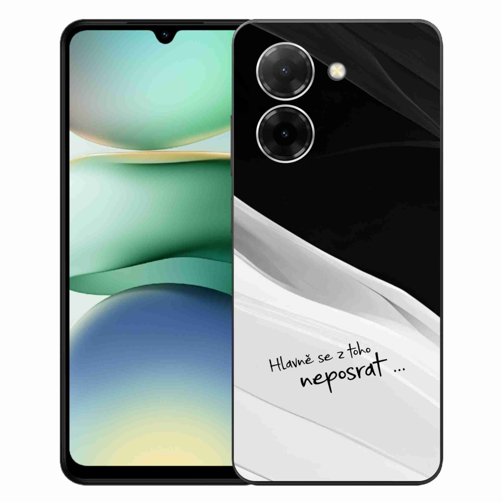 Gélový kryt mmCase na Xiaomi Redmi A5 (173.45x79.35x8.45mm) - vtipný text 13 bieločierne pozadie