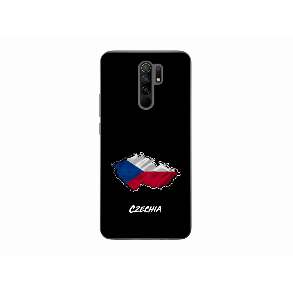 Gélový kryt mmCase na Xiaomi Redmi 9 - Czechia čierne pozadie