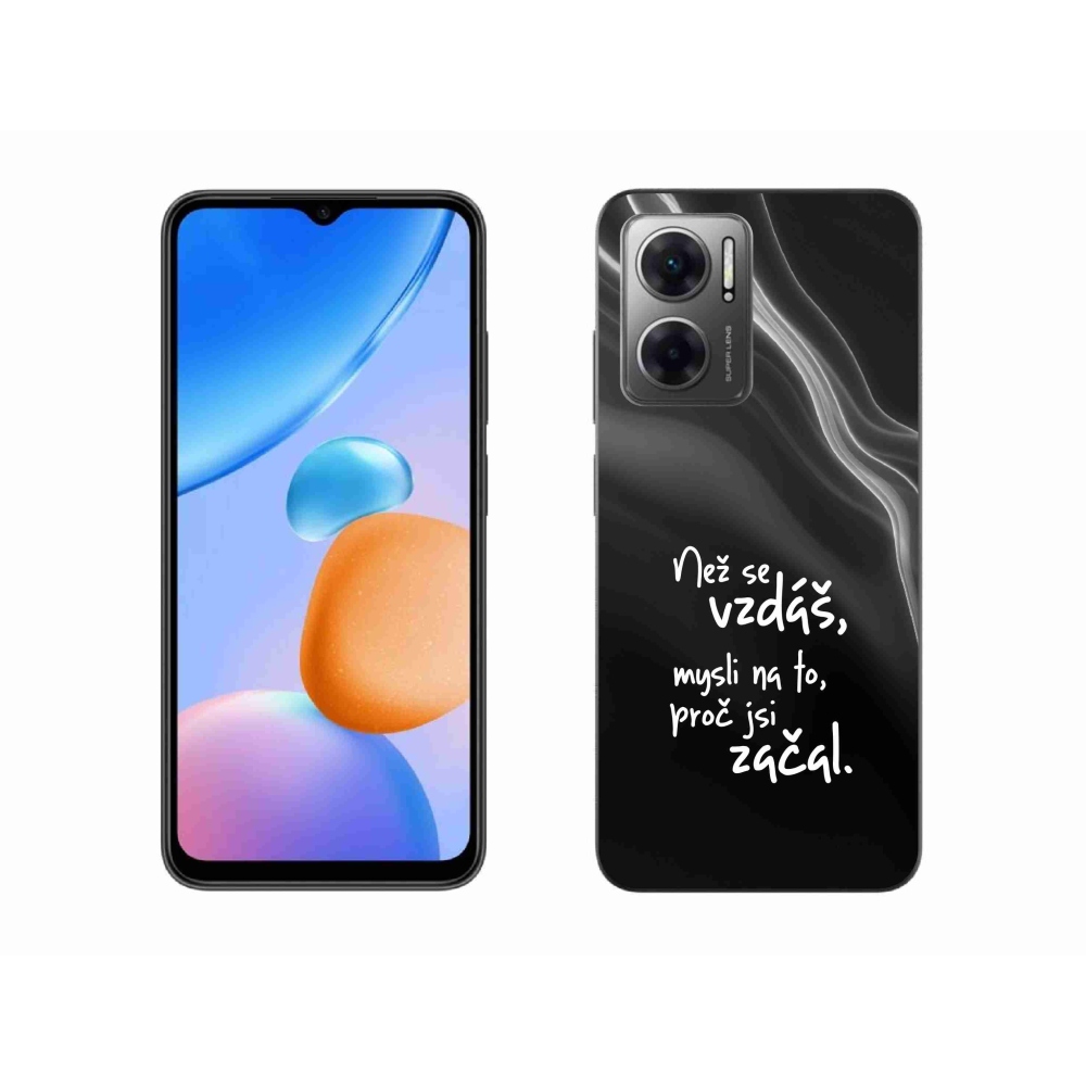 Gélový kryt mmCase na Xiaomi Redmi 10 5G - citát 2 čierne pozadie