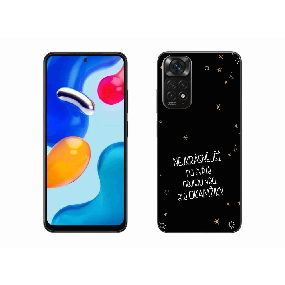 Gélový kryt mmCase na Xiaomi Redmi Note 11S 4G - citát 4 čierne pozadie