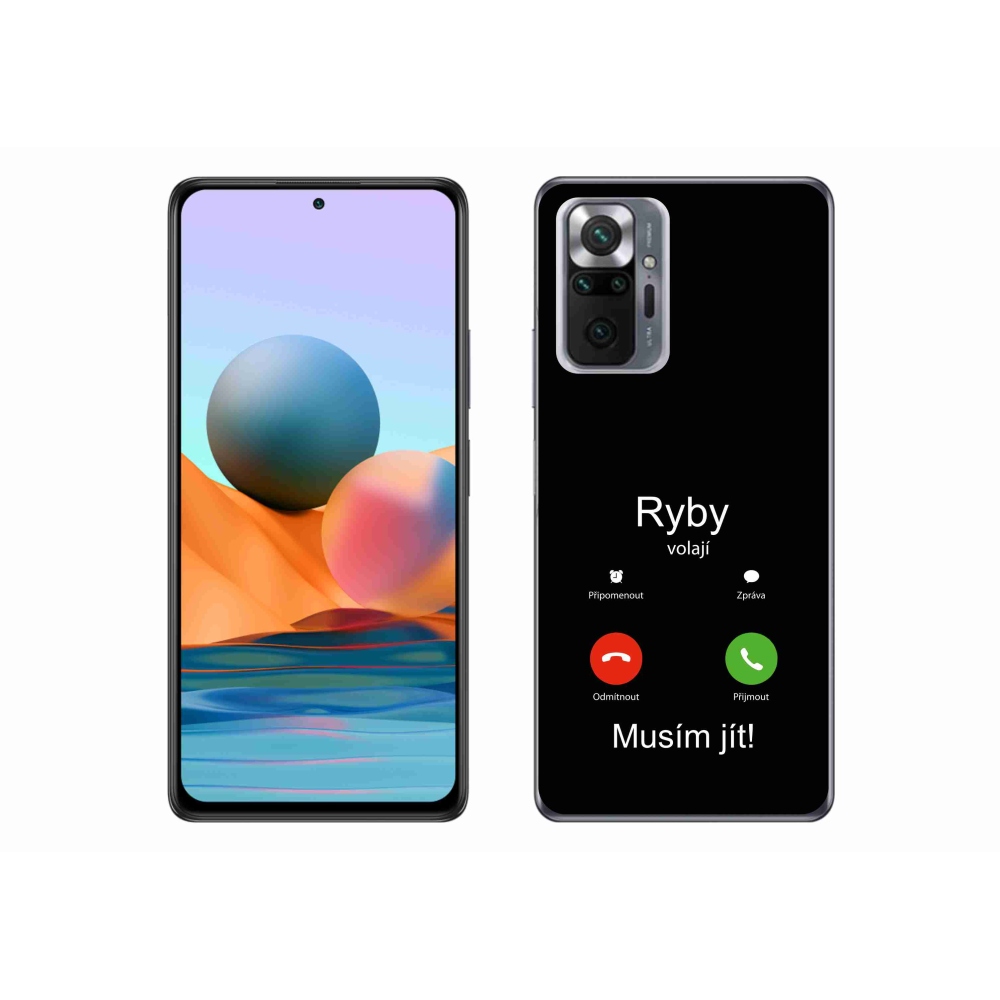 Gélový kryt mmCase na Xiaomi Redmi Note 10 Pro - ryby volajú čierne pozadie