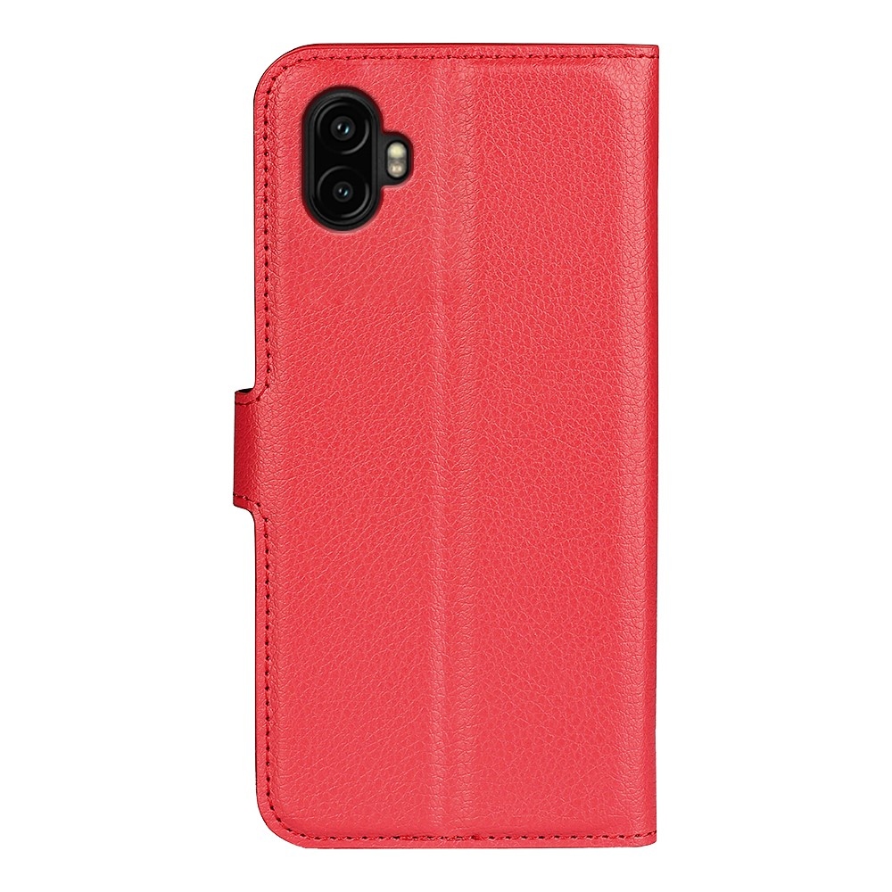 Litchi knižkové púzdro na Samsung Galaxy Xcover 7 Pro - červené