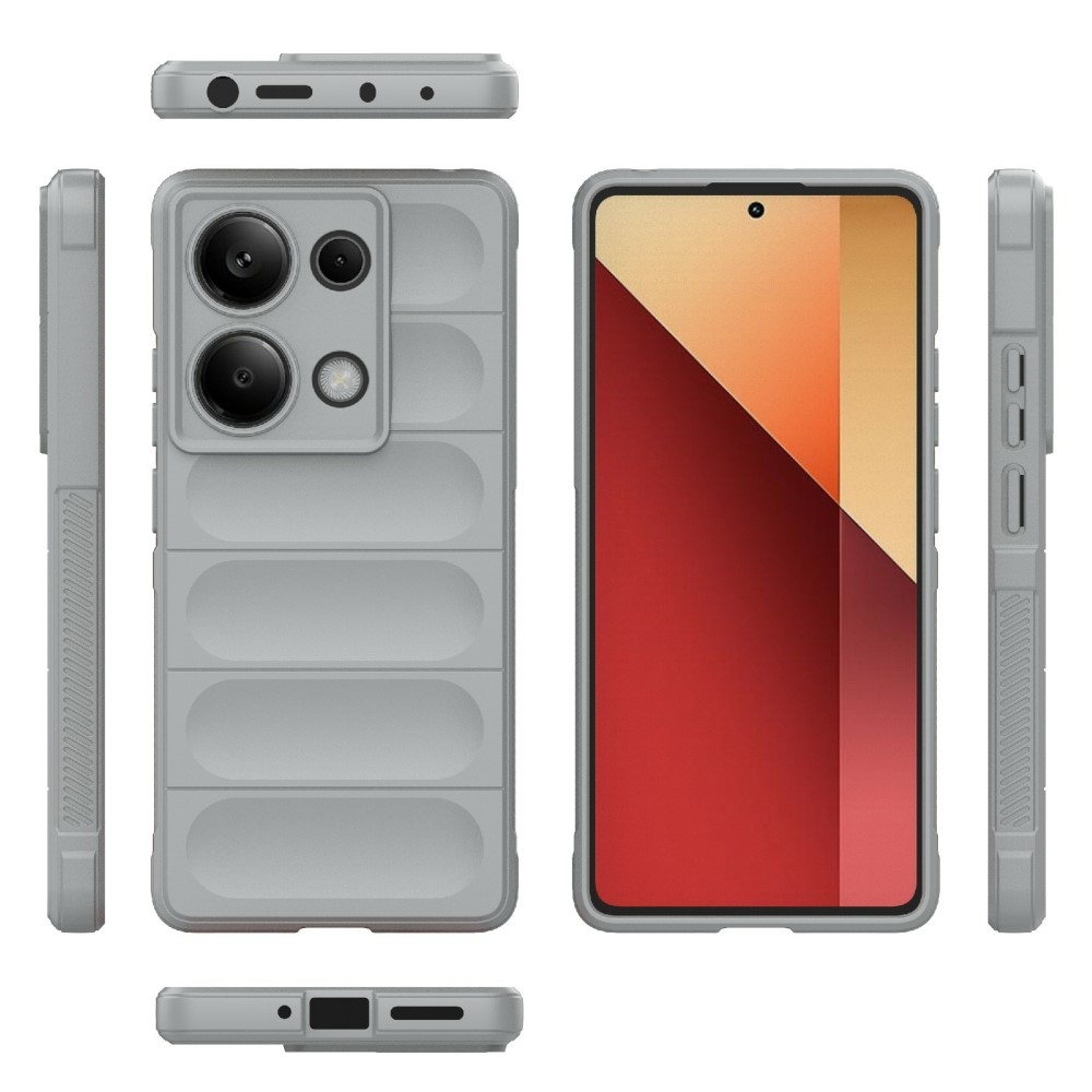 Rugg odolný gélový obal na Xiaomi Redmi Note 14S - svetlosivý