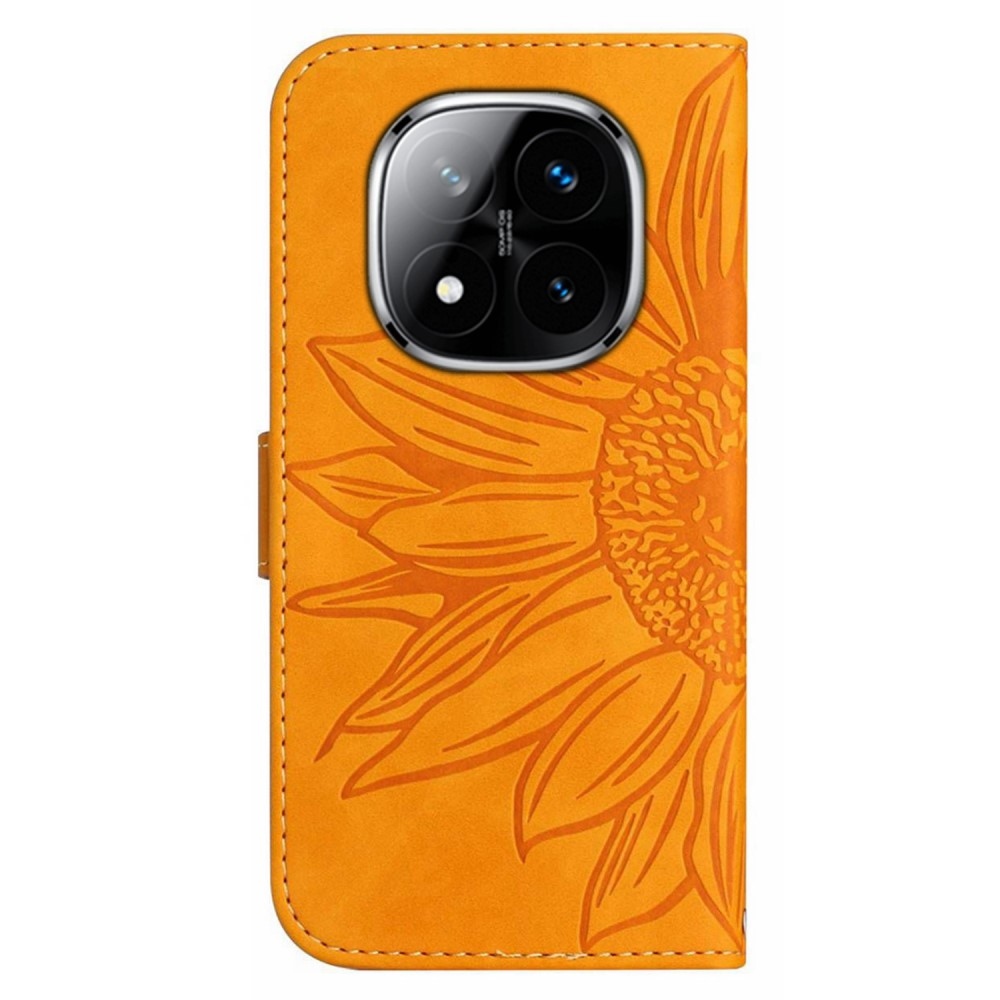 Sunflowers knižkové púzdro na Xiaomi Redmi Note 14 Pro - žlté