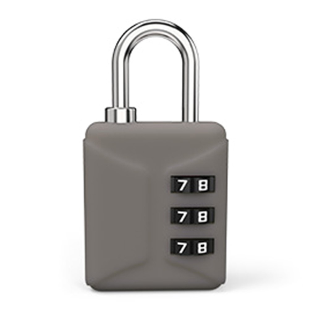 Kompaktný trojčíselný zámok s kódom v šedom prevedení