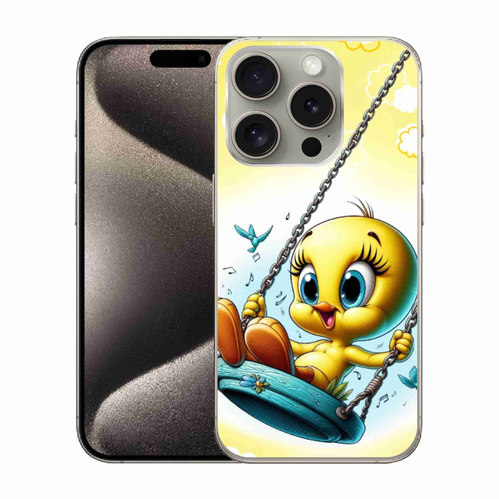 Gélový kryt mmCase na iPhone 15 Pro - tweety