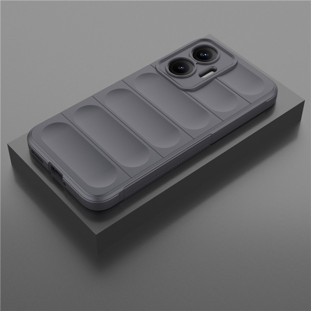 Rugg odolný gélový obal na Xiaomi Poco F7 5G - tmavosivý