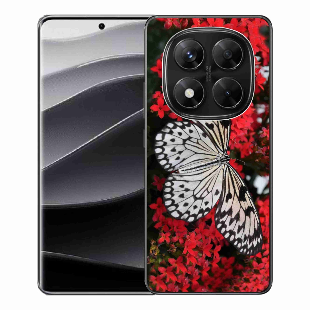 Gélový kryt mmCase na Xiaomi Redmi Note 14 Pro 5G/Poco X7 5G - černobílý motýľ 1