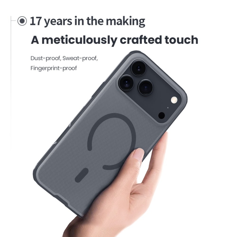 Nillkin Super Frosted PRO Magnetický zadný kryt pre Apple iPhone 17 Pro Max Transparent Black