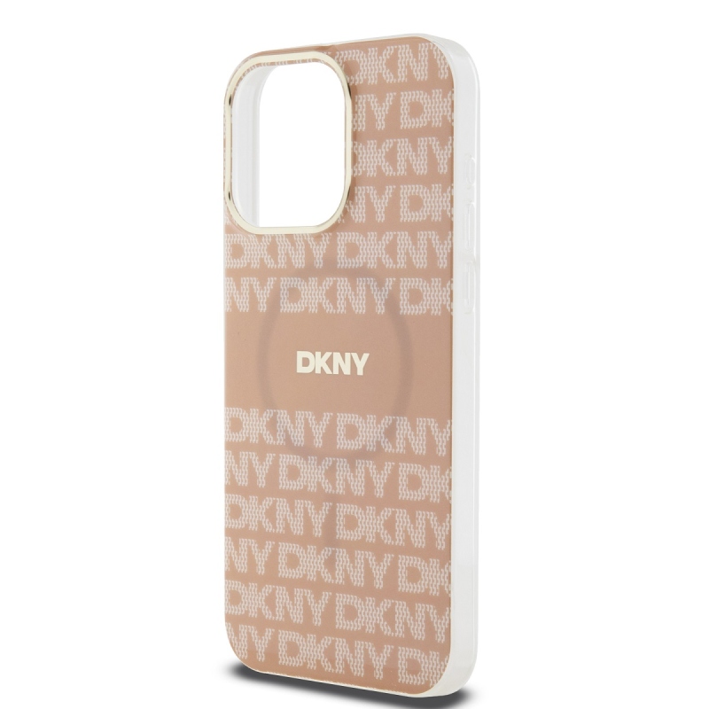 DKNY PC/TPU Repeat Pattern Tonal Stripe Magsafe Zadný Kryt pre iPhone 15 Pro Max Pink